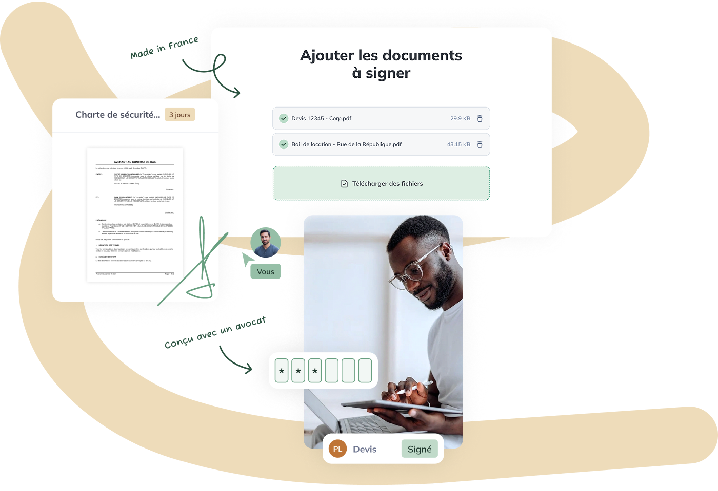 Signatelo application interface